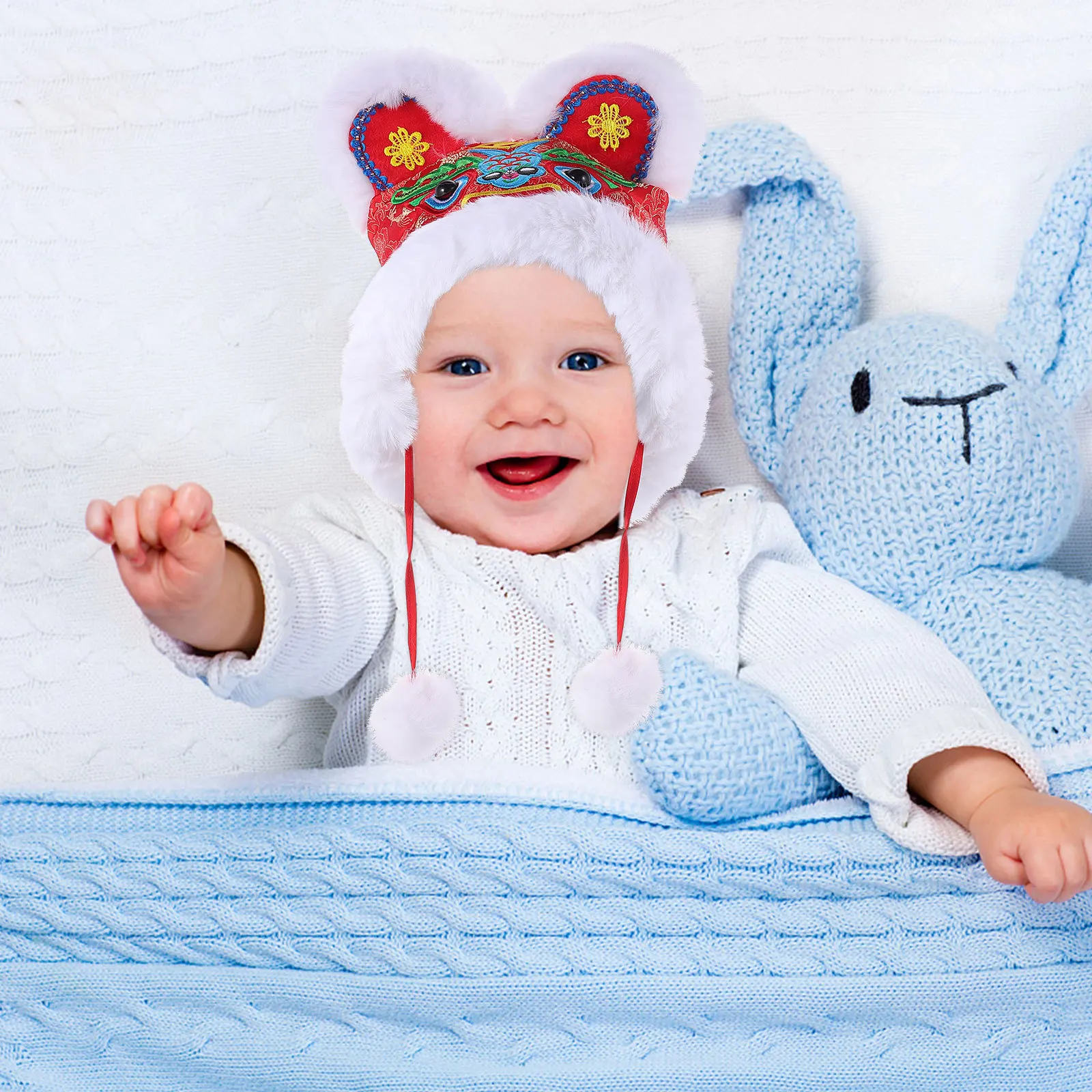 احتفالي للأطفال النمر سنة قبعة السنة الصينية الجديدة حفلة صور الدعامة الدافئة لطيف أغطية الرأس عيد ميلاد الديكور فكرة هدية عيد #5