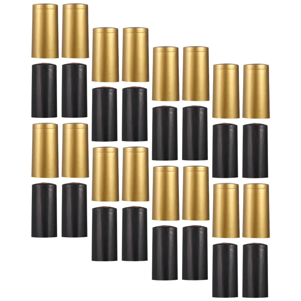 

200pcs Shrink Red Shrink Caps Heat Shrinkable Cap Gold Color Sealing Safe Home Use Shop