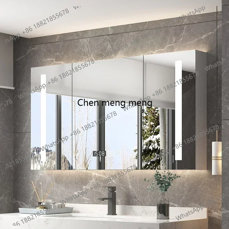 X188 Wall White Display Bathroom Cabinets Storage Mirror Narrow Vanity Bathroom Cabinets Drawer Casa Arredo Hotel Furniture
