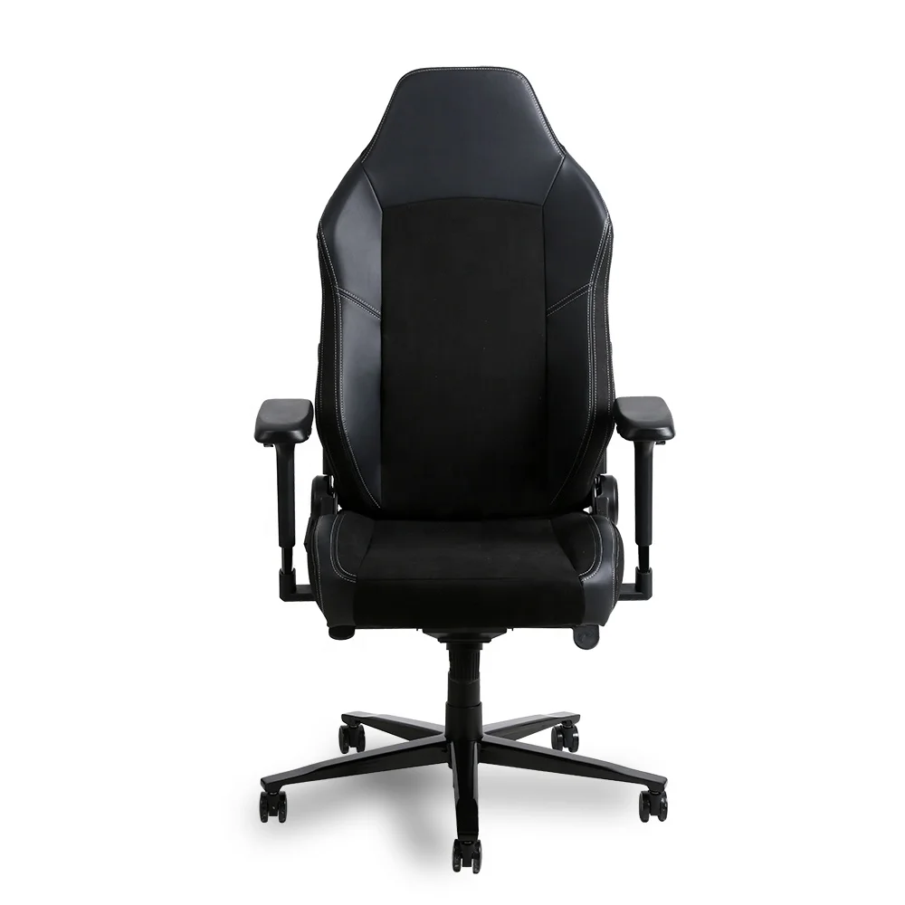 

High Back Large Size Ergonomic Executive Gaming Chair 4D Adjustable Armrests BIFMA Certified Blue/Black PU Leather Nylon Base