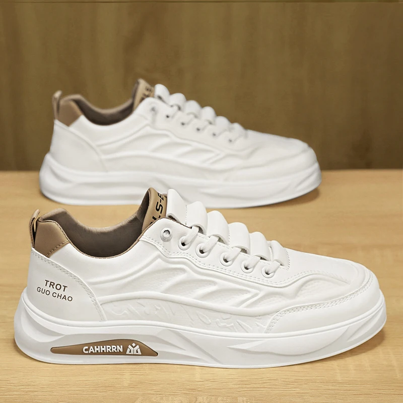 Zapatos de skate para hombre, parte superior ligera y flexible, parte inferior antideslizante, zapatillas planas informales para uso diario, para caminar al aire libre y ir de compras