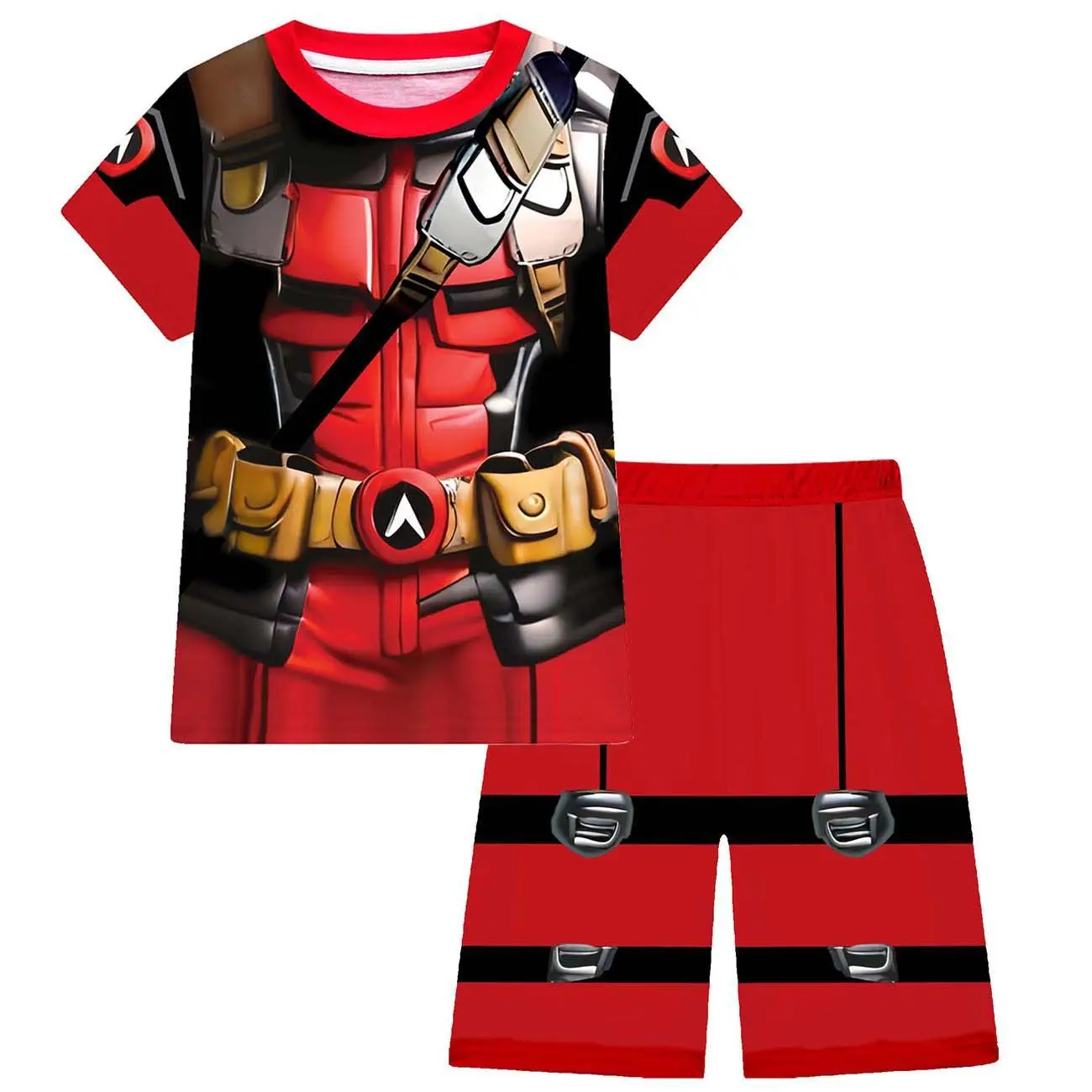 Cosplay D-Deadpool Costume for Kids Superhero Pyjamas Halloween Costume Children T Shirt+pants 2pcs Set Boys Girls Anime Clothes