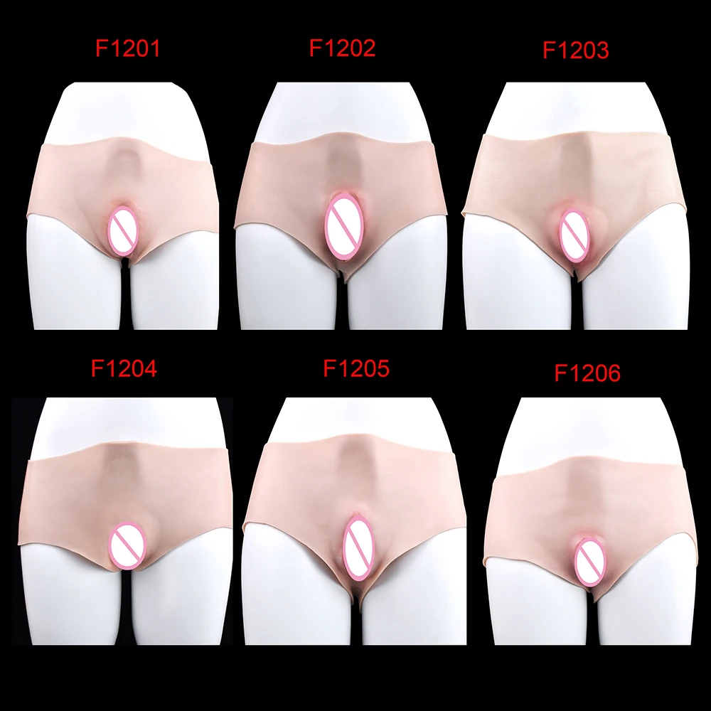 FAAK Realistic Silicone Briefs Fake Vaginal Hiding Gaff Hip Enhancer for Cosplay Transgender Crossdressers Panty Underwear