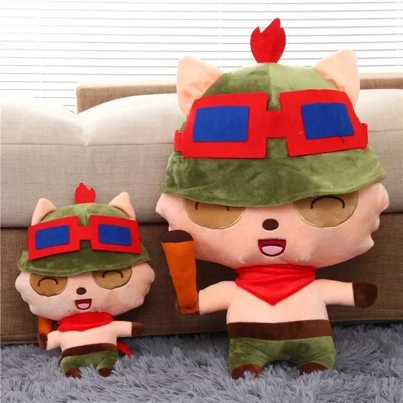 [Engraçado] muito fofo 25 ~ 80cm macio teemo cogumelo pelúcia brinquedo lol jogo on-line herói boneca modelo segurar travesseiro crianças bebê menina presente