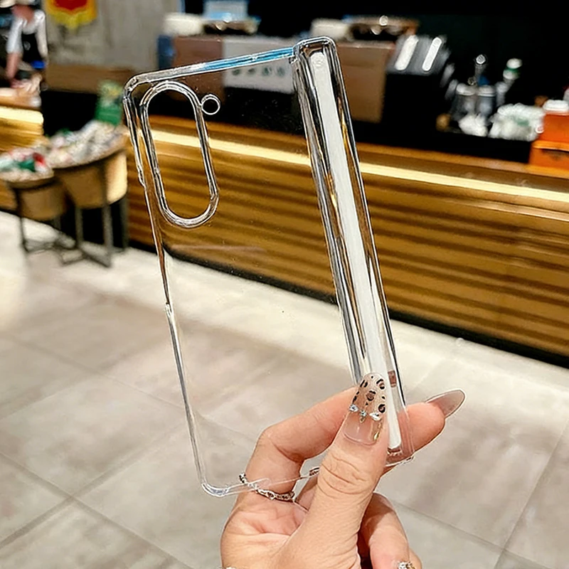 Transparente magnetische Scharnier-Schutzhülle für Samsung Galaxy Z Fold 8 7 6 5 Fold8 Fold7 Fold5 Fold6, faltbare, harte PC-Handyhülle – Detail 4