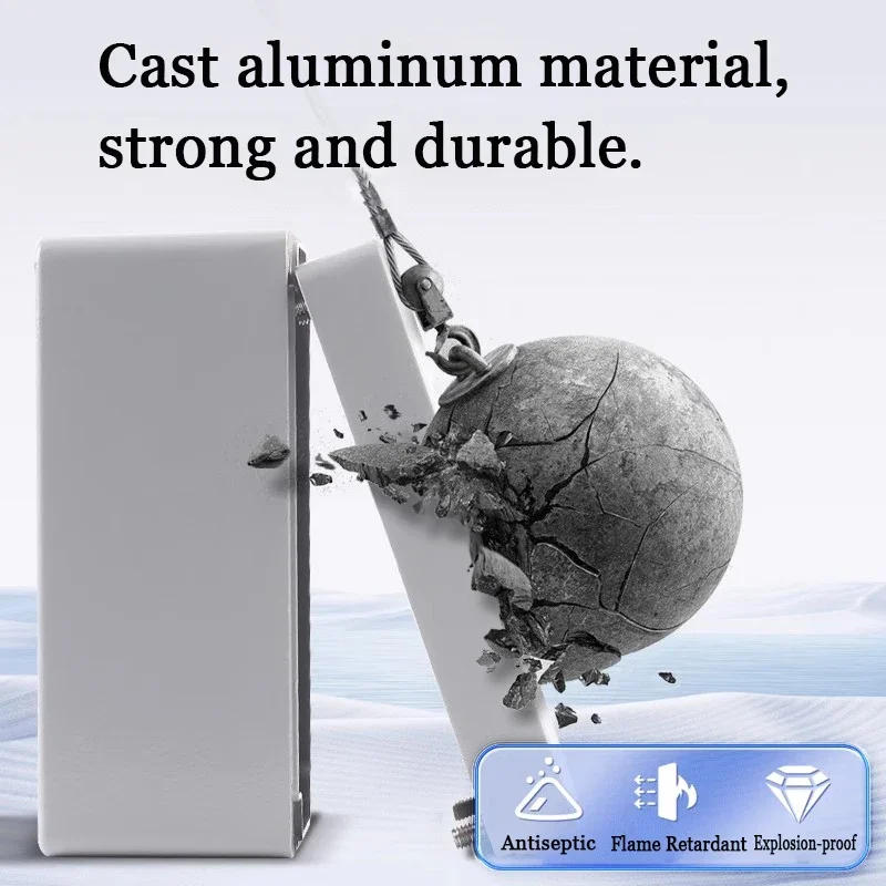 Explosion-Proof Waterproof Cast Aluminum Enclosure IP67 Outdoor Project Instrument Box Terminal Junction Case Sealed for Reliabi