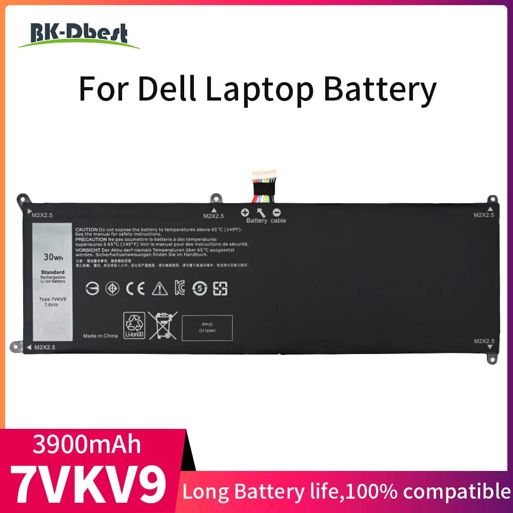 BK-Dbest Wholesale Replacement 7VKV9 9TV5X V55D0 Laptop Battery for Dell XPS 12 9250 Latitude 12 7275 Series Laptop Battery