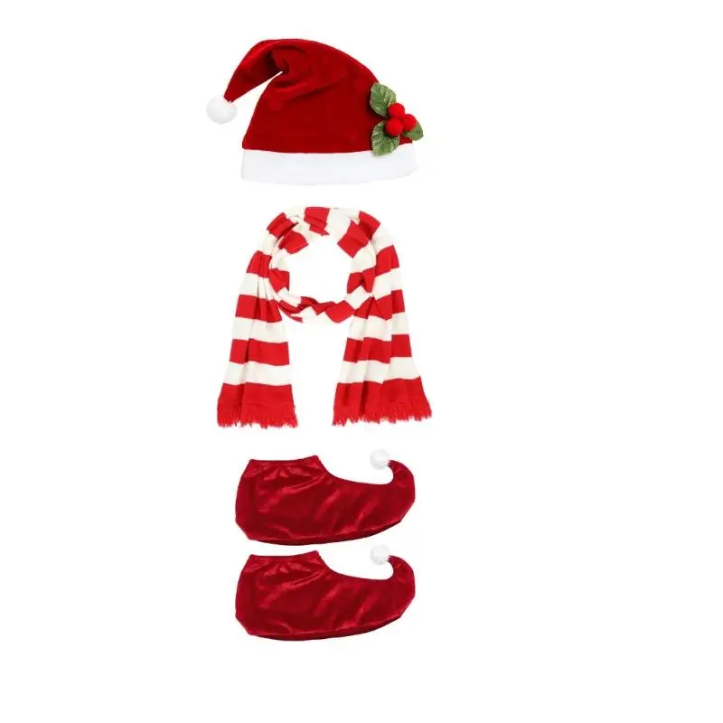 31BB 3Pcs Quick On and Off Christmas Costume Set for Seasonal Celebrations