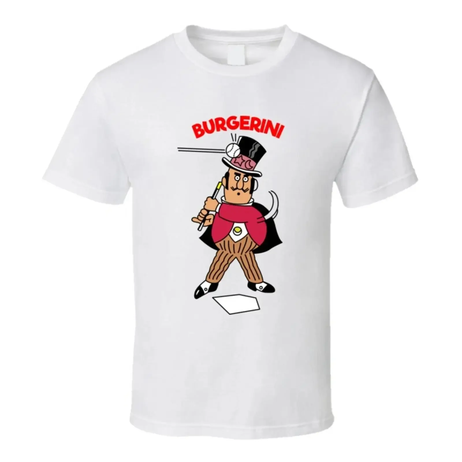 Burgerini Burger Chef Spaß Mahlzeit Figuren Feinschmecker Essen Fan T Shirt vintage Washed Casual Slightly Unisex