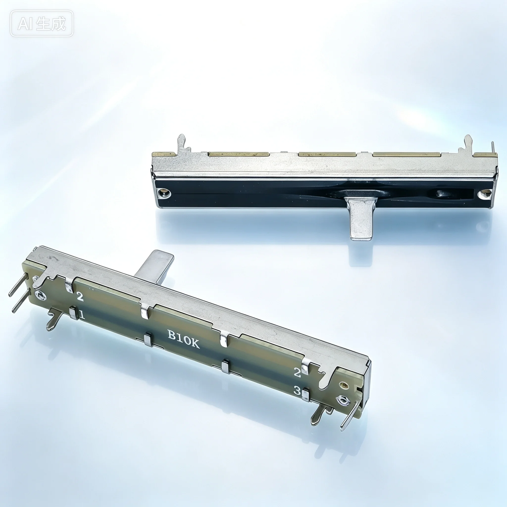 50pcs for 60mm Linear Sliding Potentiometer Mono 3Pin B10K Shaft 10/15mm Fader for Mixer Dimmer