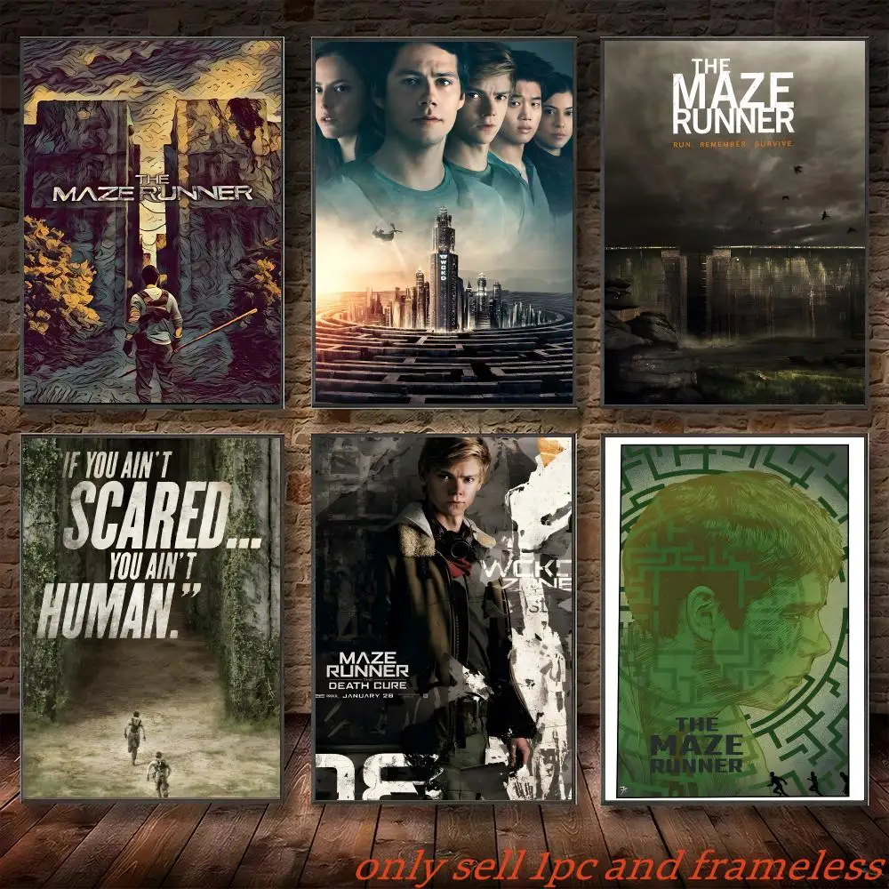 Movies The Maze Runner-A Poster Self-adhesive Painting with prints Home bedroom living room decoration