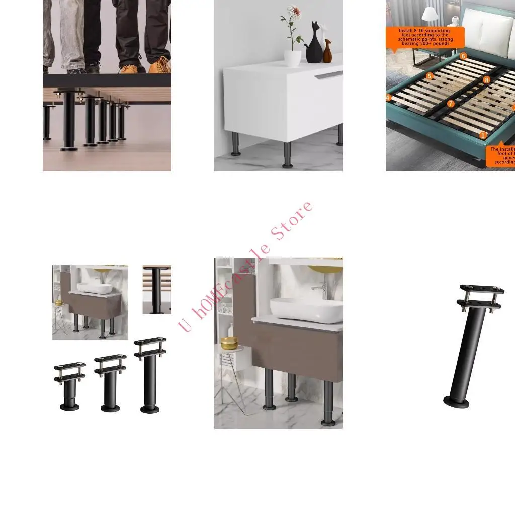 63HF Heavy Duty Bed Frame Legs Under Bed Center Support Leg  Adjustable Height Replacement Leg Heavy Duty Bed Risers
