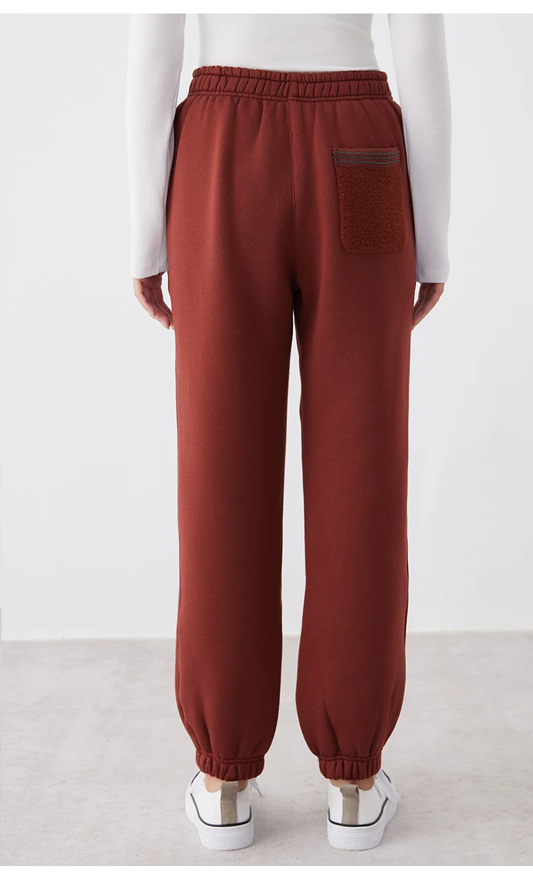 K2708W Hochwertige Luxus-Damenbekleidung, 66 % lange Stapel-Baumwolle, 25 % australische Wolle, Freizeithose, Damenhose – Detail 7