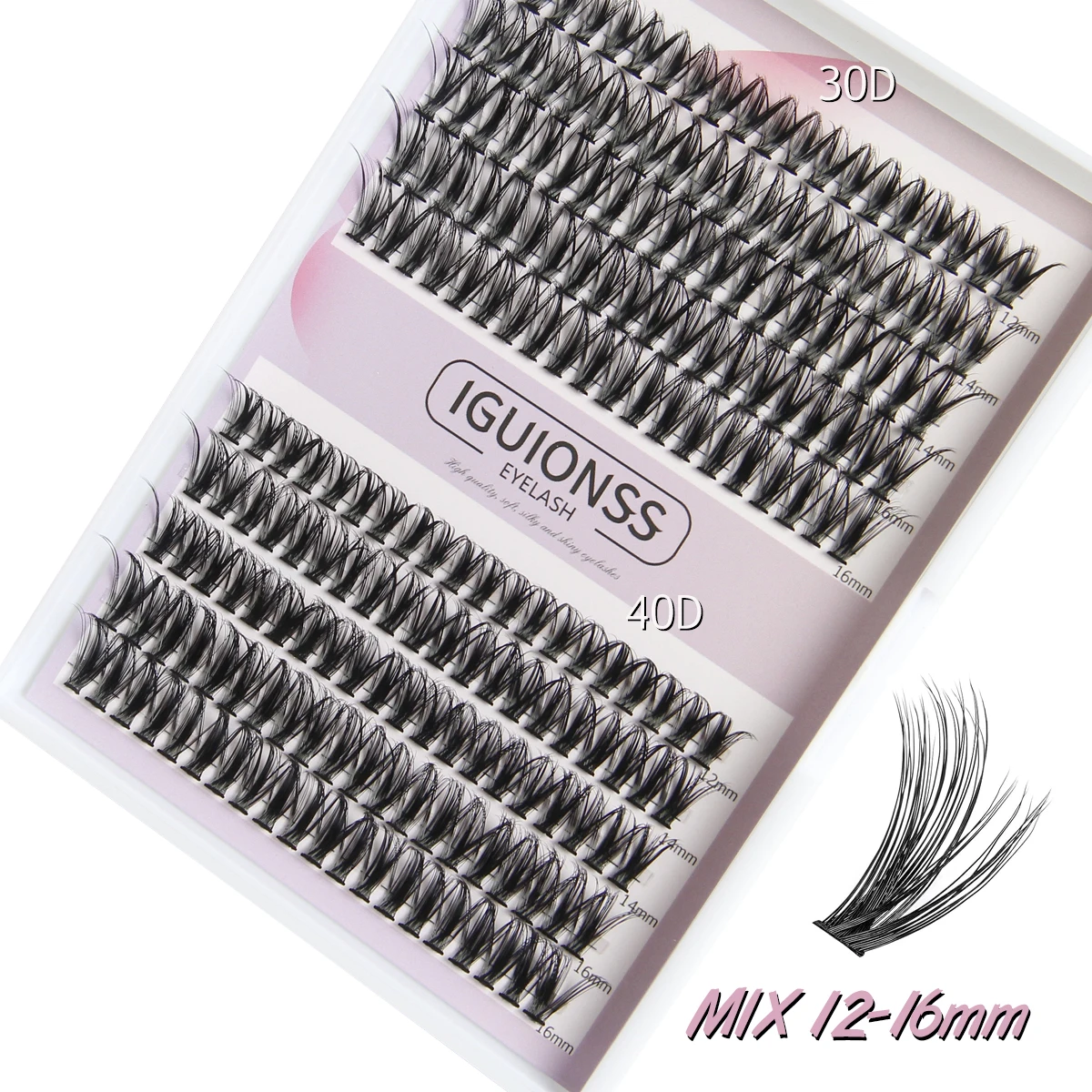 Lash Clusters  Individual Lashes Cluster Eyelash Extensions  30D+40D Mix C/D Curl Eyelash Clusters DIY Lash Extension