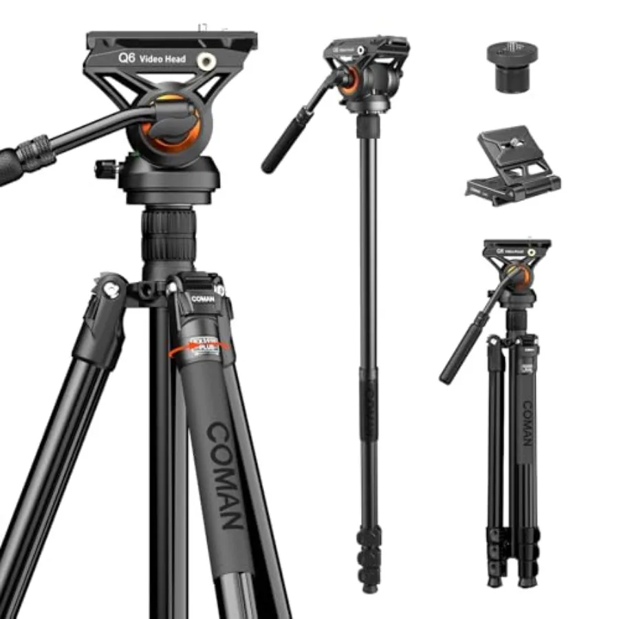 Fluid Head Tripod F…