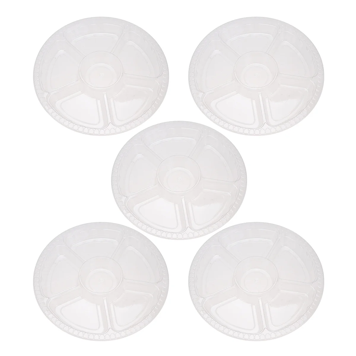 5 قطعة صندوق مقسم الفاكهة 6-شبكة حاوية بلاستيكية شفافة مانعة للتسرب لتخزين سلطة الوجبات الجاهزة حاويات يمكن التخلص منها آمنة للطعام #6