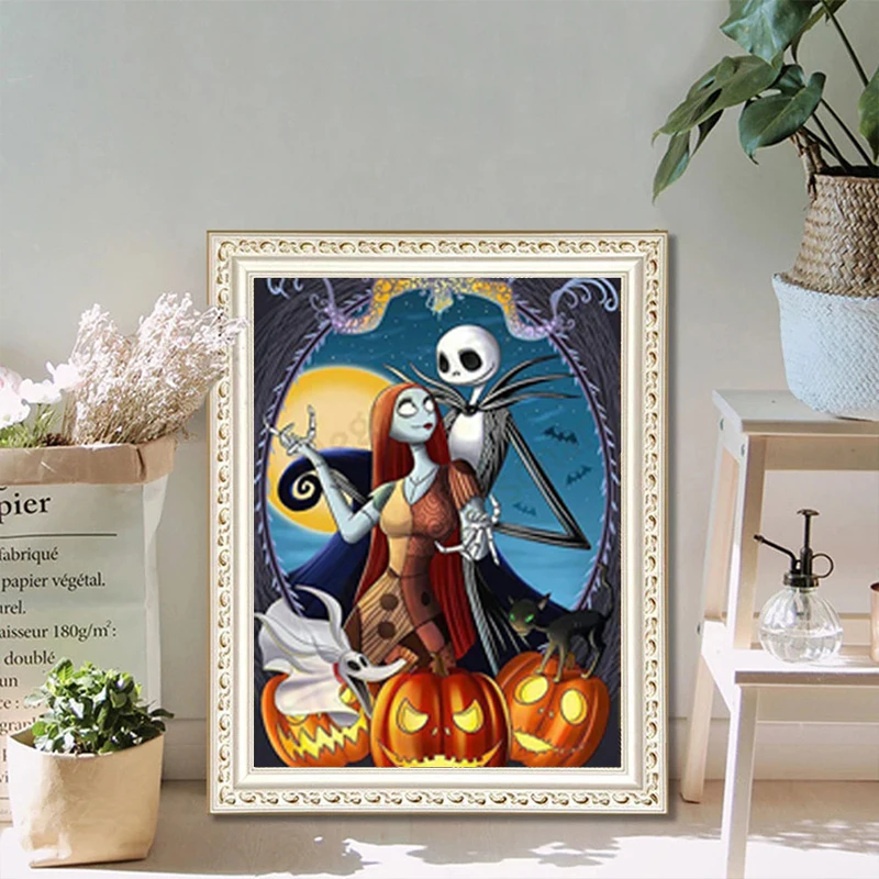 DIY Disney The Nightmare Before Christmas Diamond Painting Jack Sally Cross Stitch Kits Mosaic Home Art Decor Gift for Halloween