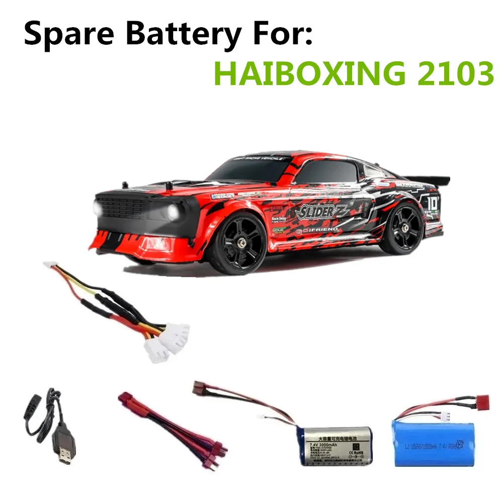 

HAIBOXING 2103 RC автомобильные запасные части Аккумулятор 7,4 В 1500 мАч/3000 мАч/3 в 1 линия подходит для: HBX2103 RC автомобильные аксессуары