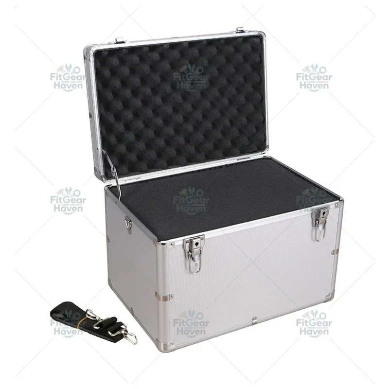 Heavy Duty Aluminum Hard Case Portable  Strap 44x30x31cm