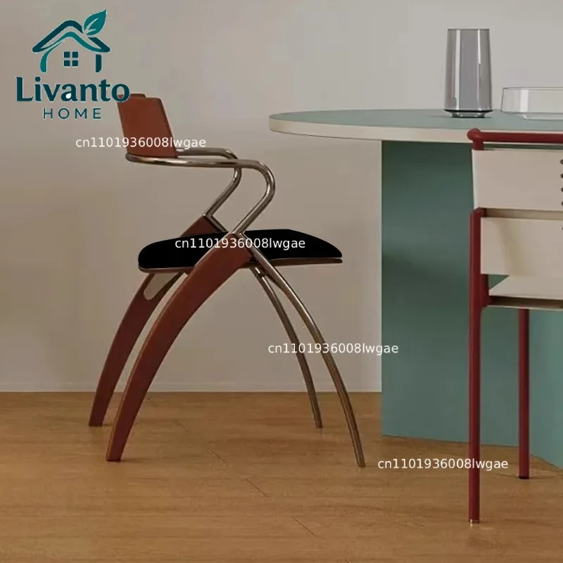

Dining Chair Retro Simple Home Solid Wood Backrest Armchair Cafe Lounge Chair Dining Room Furniture Sillas De Comedor