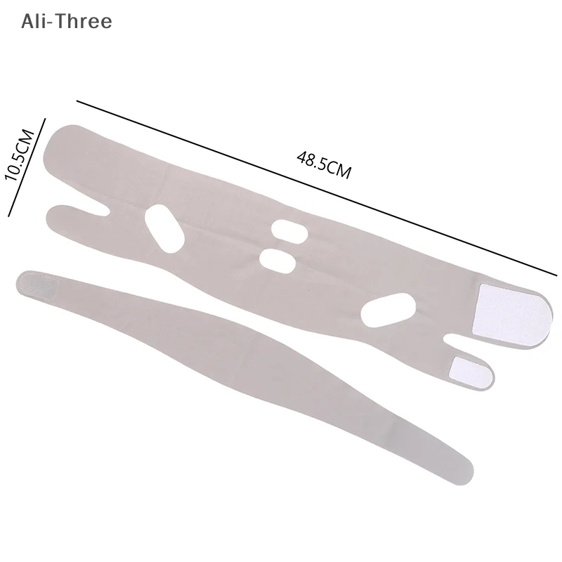 1 قطعة تنفس الخامس على شكل قناع حزام مزدوجة رقيقة المخفض الوجه التخسيس ضمادة الوجه رفع حزام سطح مزدوج المشدود حزام سليم