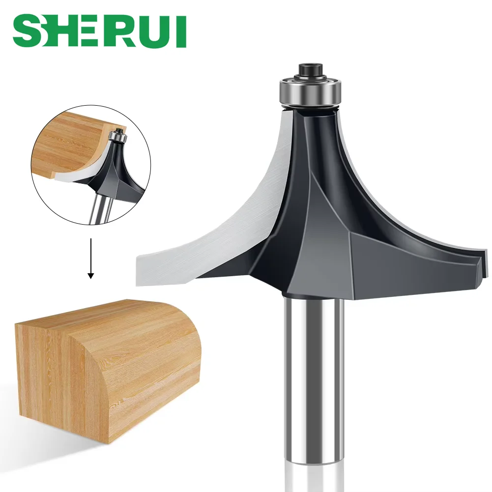 1pc 12mm Shank Corner Round Over Router Bit With Bearing Tungsten Carbide Milling Cutter Woodworking Tools