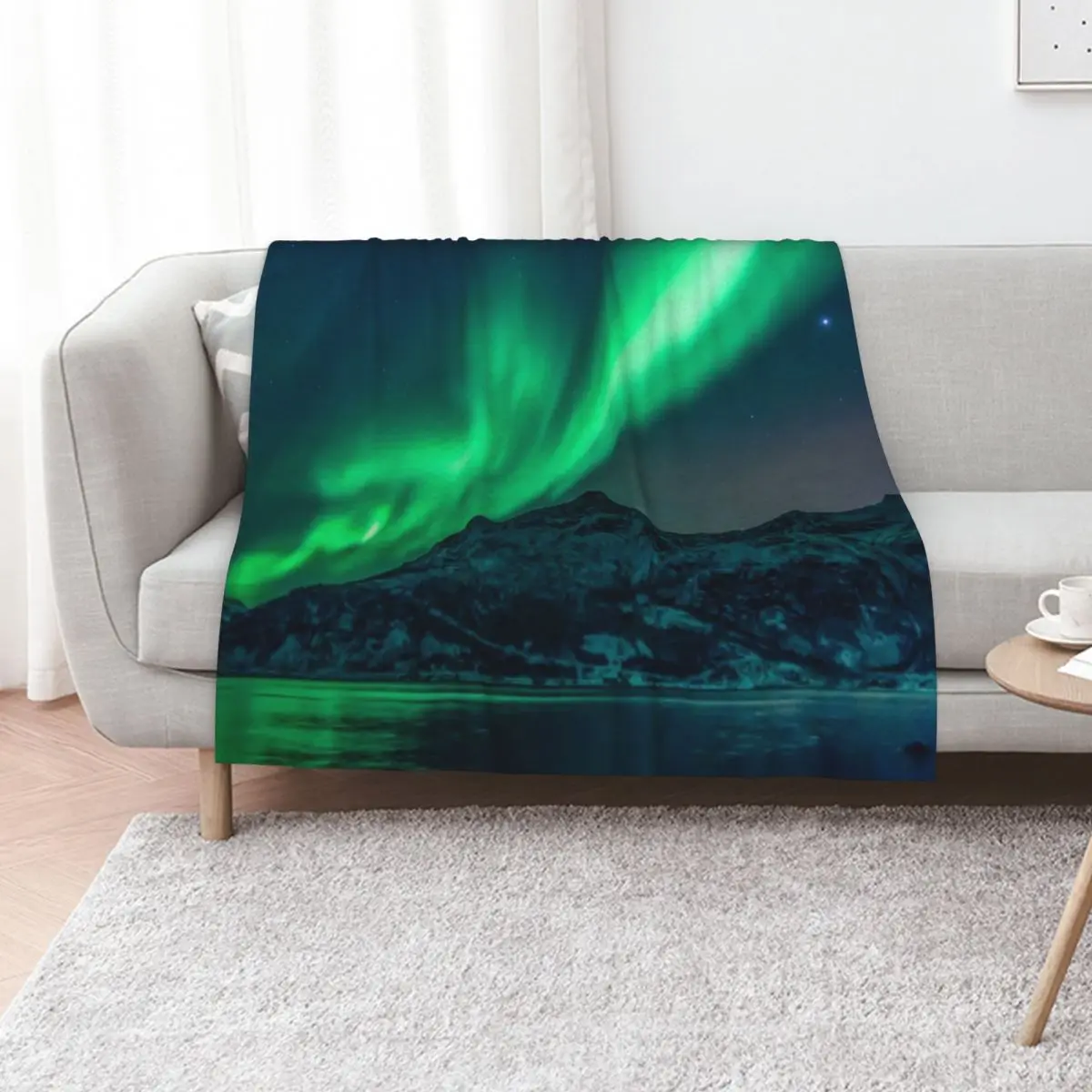 Aurora Borealis (Northern Lights) Throw Blanket Retros Bed Blankets For Sofas Designers bed plaid Furrys Blankets
