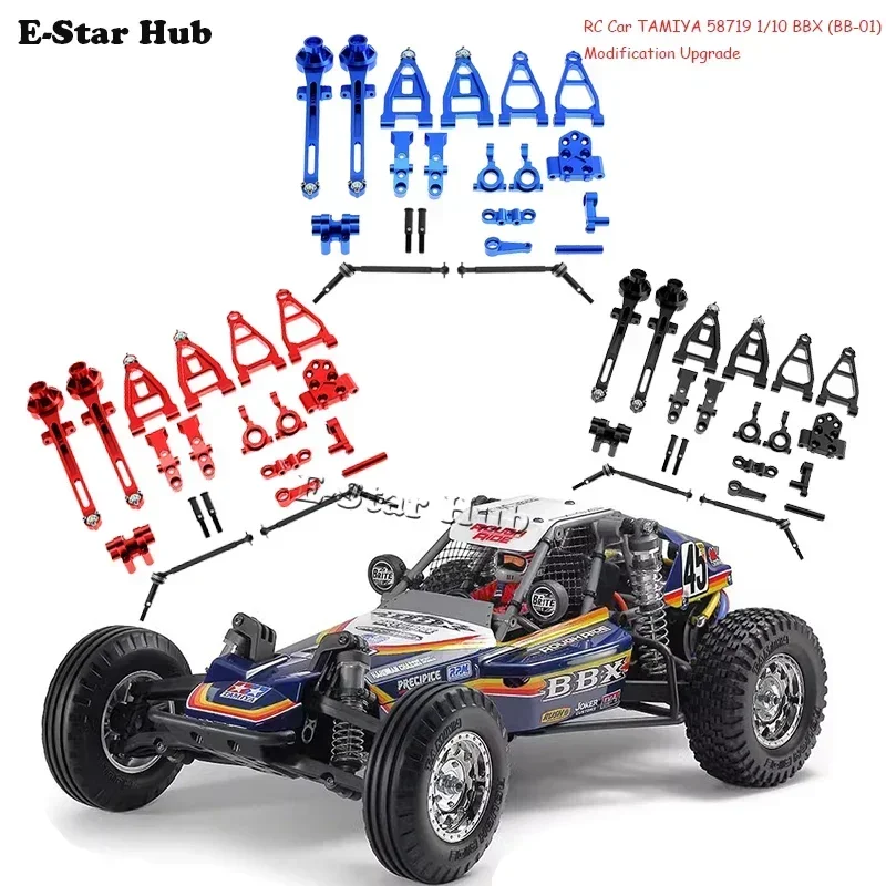 RC Buggy Car Accessories Suspension Arms Steering Knuckle Metal Modification Accessory Kit  Set for Tamiya 58719 BBX BB01 BB-01