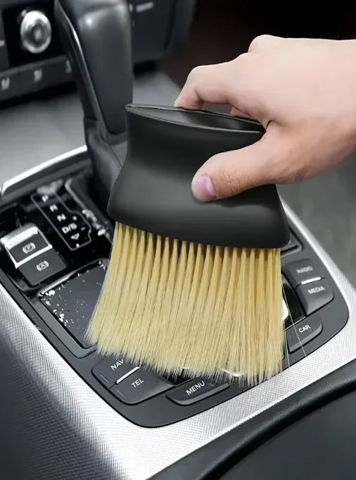 1PC Soft Bristle Car Interior Dust Sweeping Brush Gap Cleaning Tool for Air Outlet And Vehicle Interior Wash