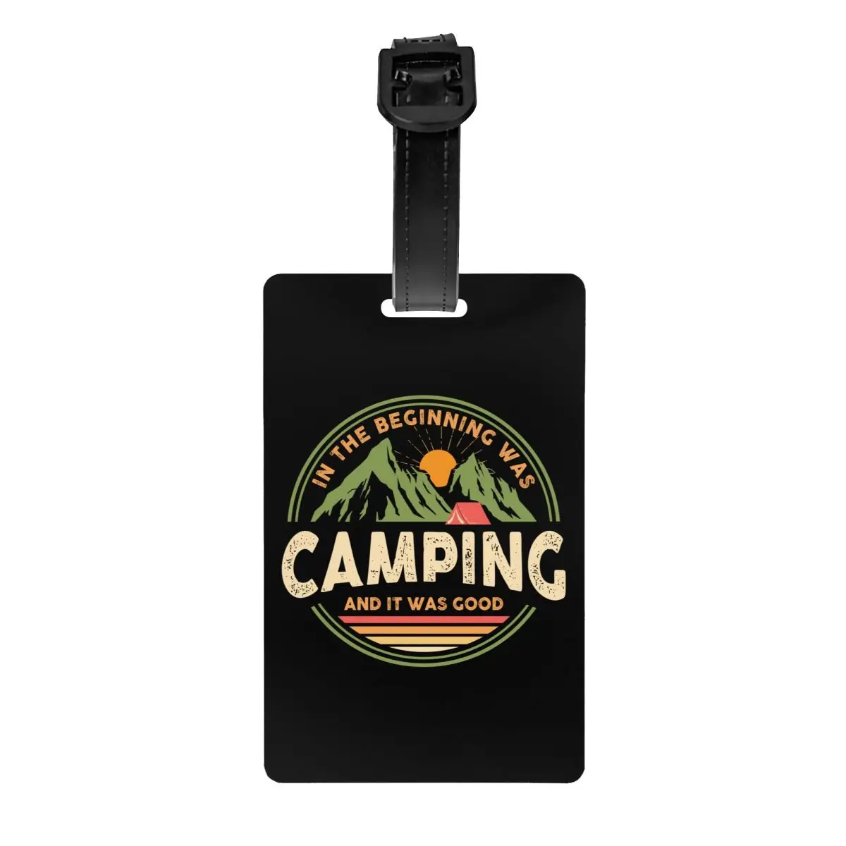 Custom Mountain Camping Adventure Campers Luggage Tags Custom Baggage Tags Privacy Cover Name ID Card