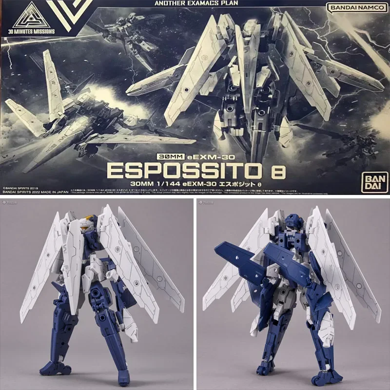 Bandai Original Model Kit 30 MINUTES MISSIONS EEXM-30 Espossito Θ α β ALL Anime Action Figure Assembly Model Gift for Boys