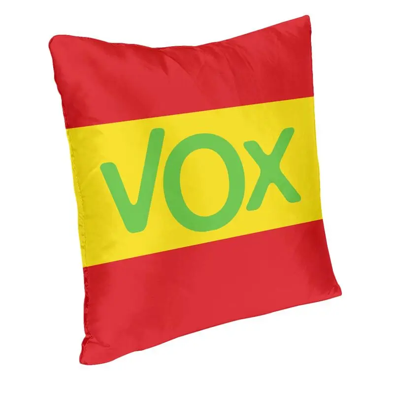 Flag Of Spain Vox Throw Pillow Cover Home Decorative Sofa Car Spanish Political Party Outdoor Cushions Covers Square Pillowcase