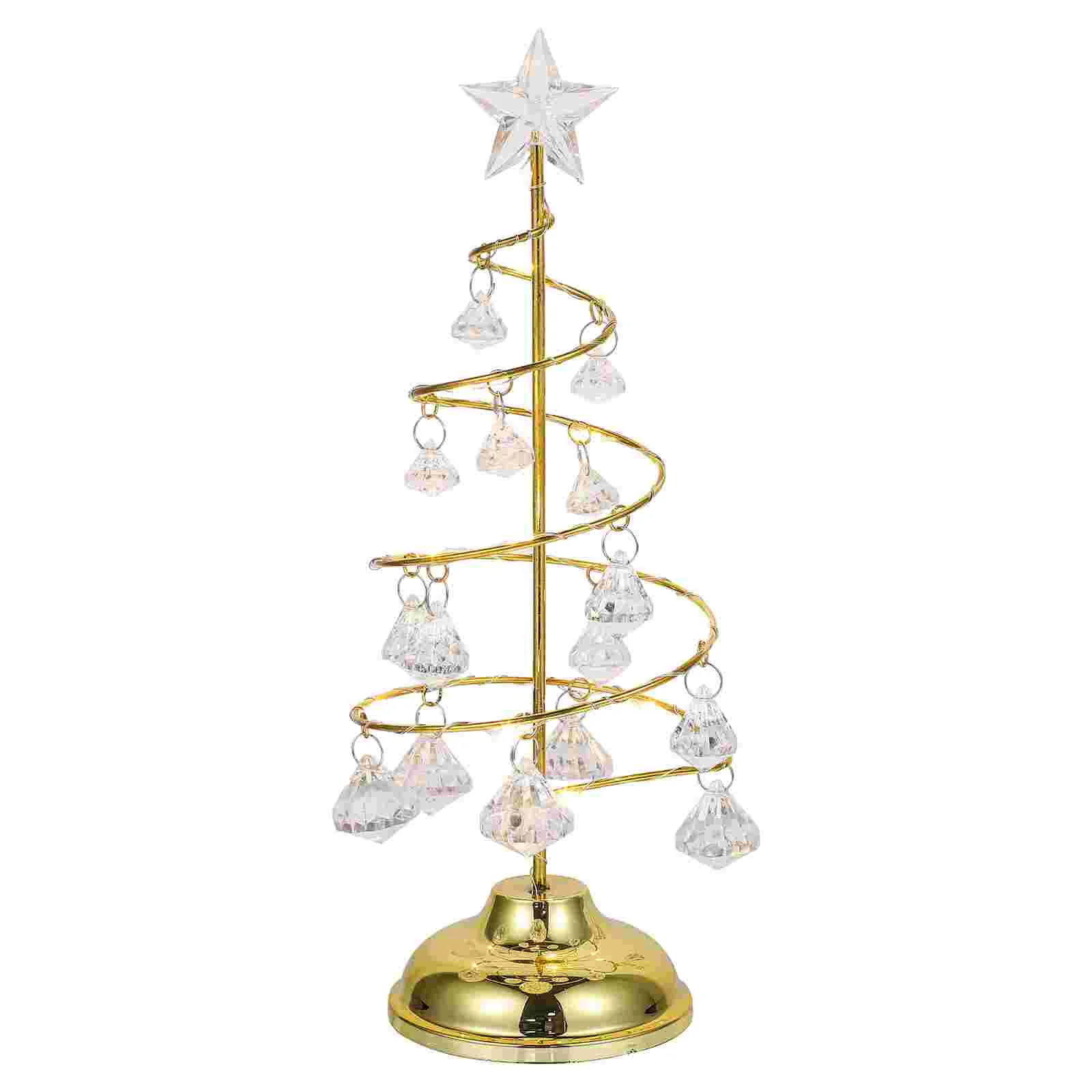 

Glowing Christmas Tree Desktop Decorations Night Lamp Ornament Light Tabletop Small Fairy Lights