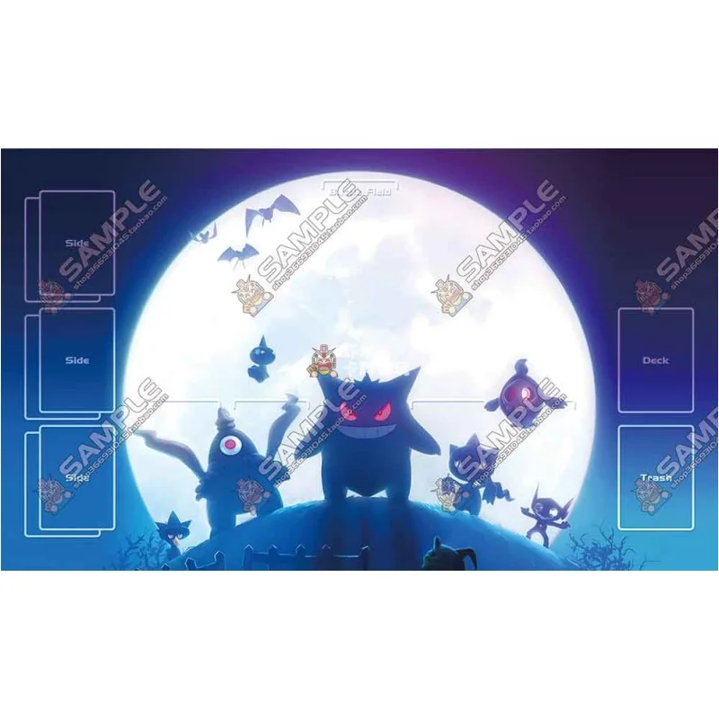 البوكيمون بطاقة الوسادة Gengar سلسلة ميجا تطور Ptcg لتقوم بها بنفسك المطاط لاعب واحد معركة حصيرة أنيمي عمل دمى أشكال هدايا لصديق