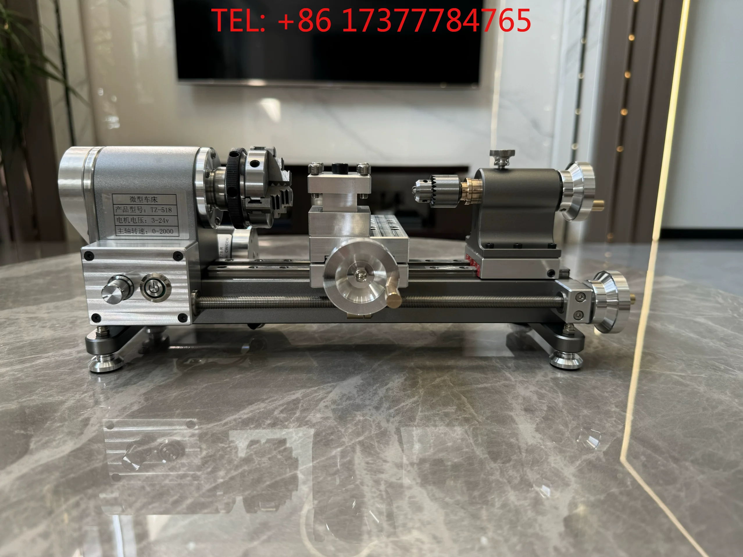 Mini Lathe Metal Bench Top Precision DIY Miniature Lathe for Watchmaking Model Craft Woodworking Hobby Desktop