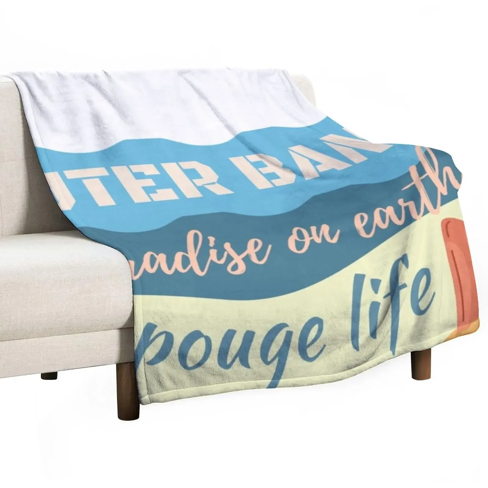 Outer banks paradise on earth quotes Throw Blanket Thin Blanket Bed linens sofa bed