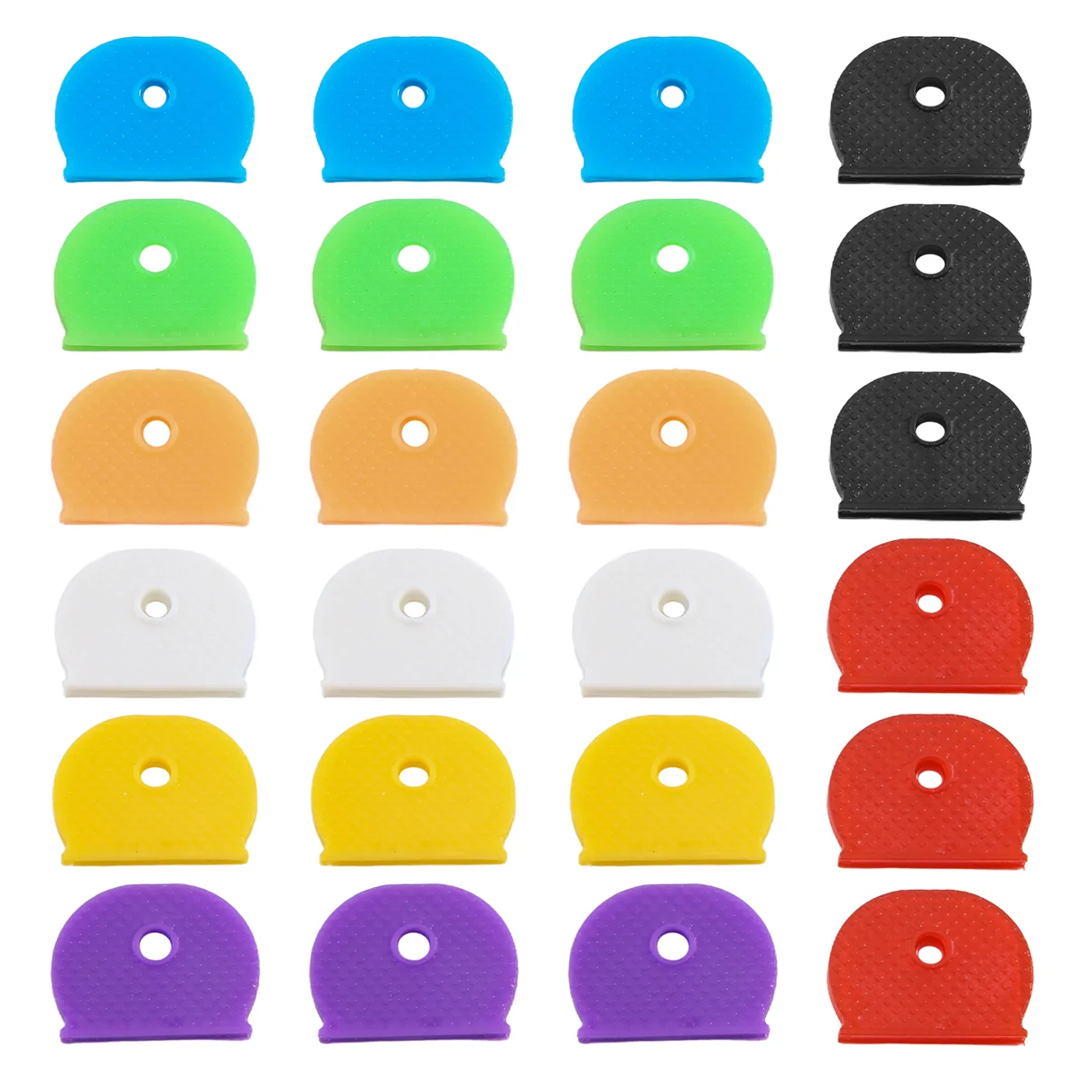 Quality! 24 Key Caps With Flexible Key Cover For Easy Identification Of Door Keys, Multicolor