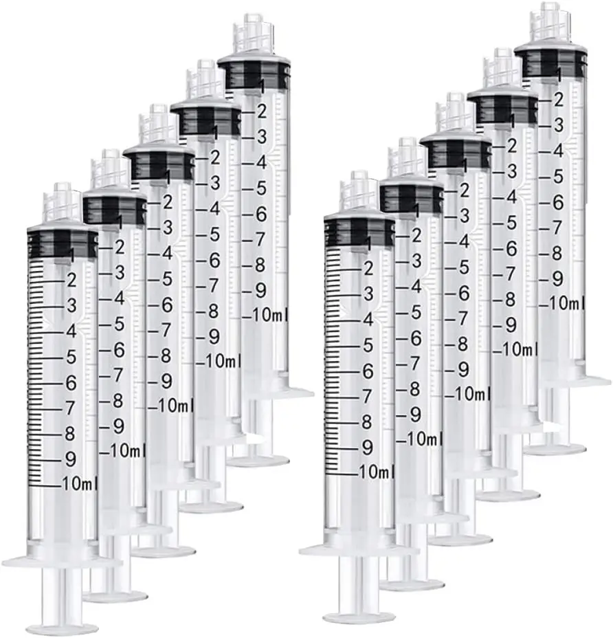 10Pack Reusable 3 5 10 20 30 50 100 200ml Plastic Syringe Without Needle Screw Storage Crimp Dispensing Lock Syringe 1-10 PCS