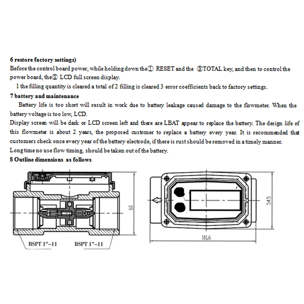 Digital Turbine Flow Meter Flowmeter Gauge 1\