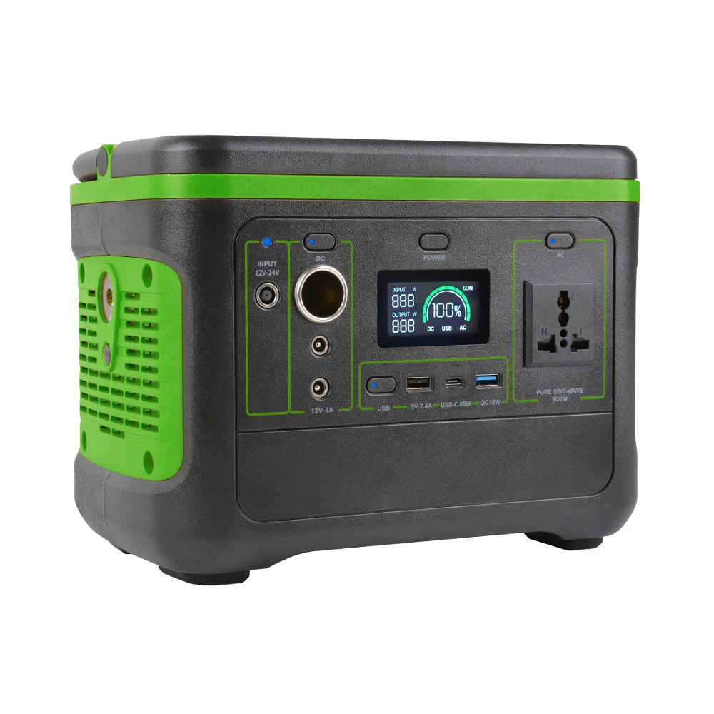 

OEM ODM Power Bank Station 110/220V AC Outlet Lithium Portable 500W Portable Power Battery Pack Power Generator Solar