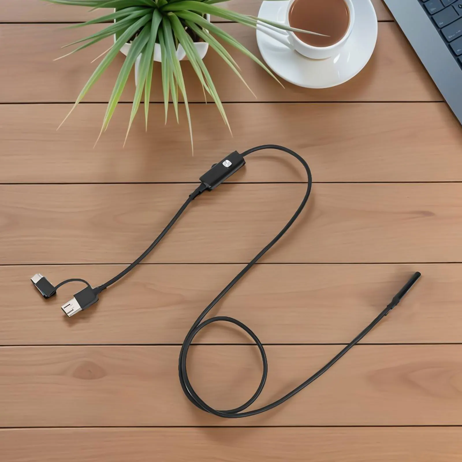 IP67 Rated 5.5mm Industrial Borescope 480P Resolution 3-in-1 Connectivity for Android Type-C and PC Compatibility