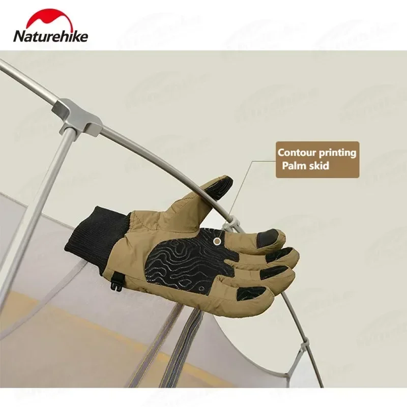 Natureifa-Gants Chauds et Épais en Coton Doux, Antidérapants, Coupe-Vent, pour l\'Extérieur, Camping, Voyage, Cyclisme, Randonnée, Hiver,-5 ~ 5 °C, 3m