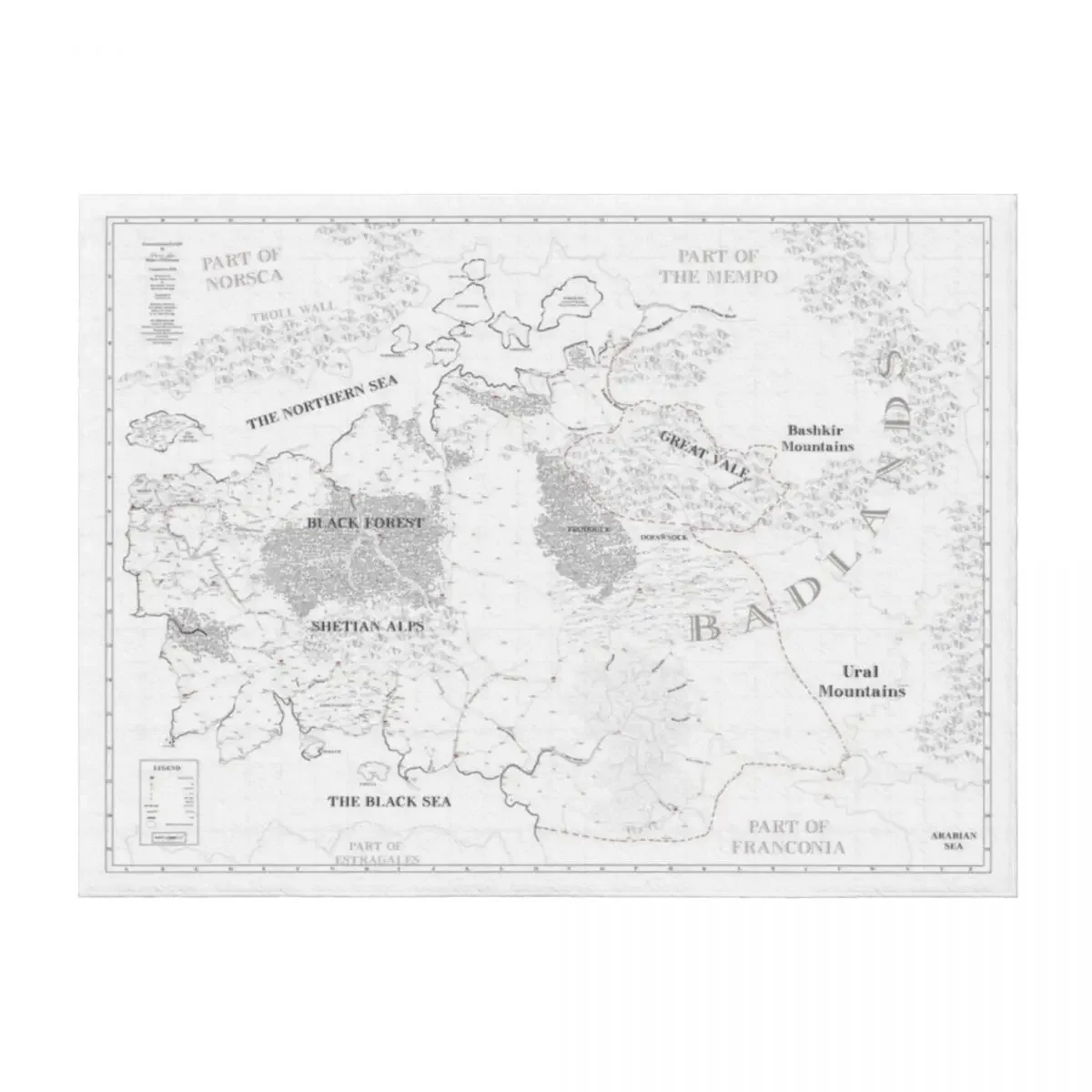 

Map of Teutonia Throw Blanket anime Thermal christmas gifts for babies Blankets