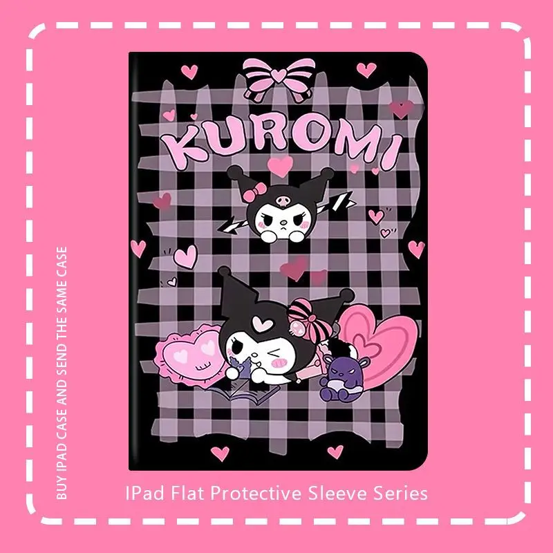 Cartoon Anime Kuromi Case for IPad Pro Case for IPad Mini 4 5 6 Case for 9.7 2018 2020 2021 IPad Air 1 2 9.7 PU Cover