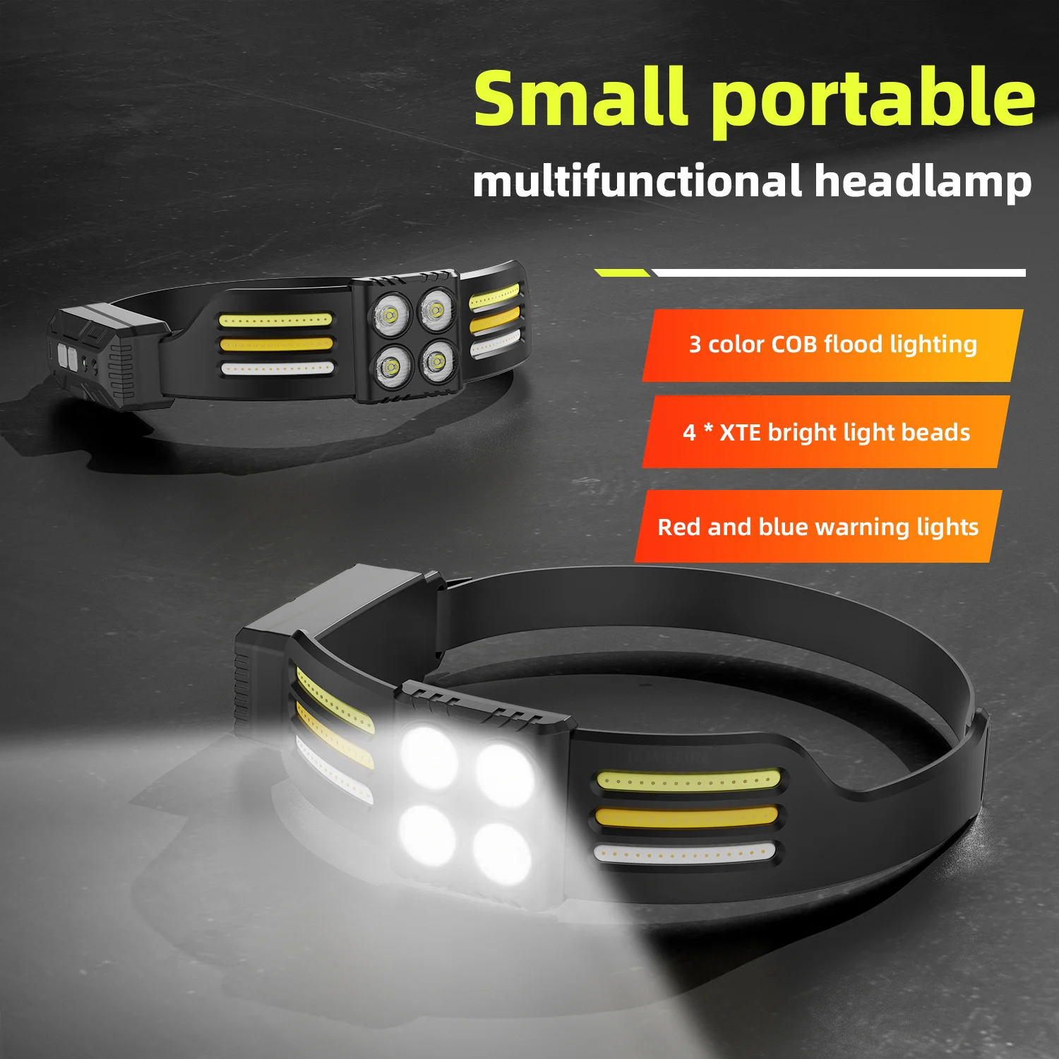 USB Rechargeable LED Sensor Headlamp XPE+COB Headlight Led Head Torch Camping Search Light Head Flashlight for Fishing Lantern