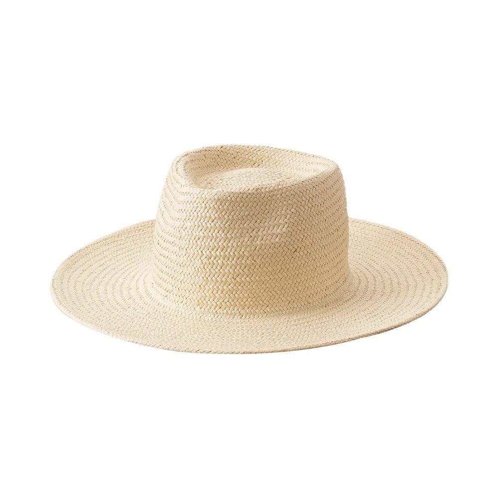 

USPOP Simple and Stylish Wide Brim Straw Jazz Hat for Beach Sun Straw Hat Women Panama Hats