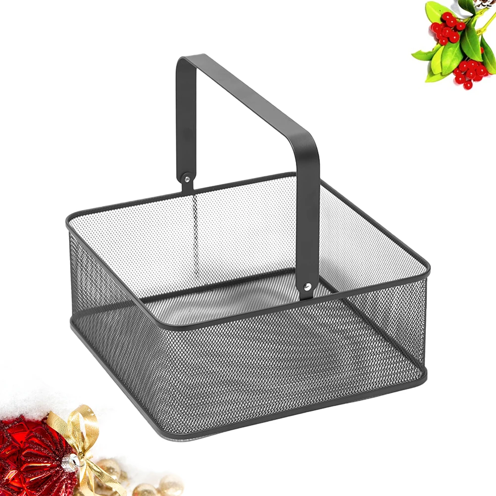 

Iron Craft Storage Box H Basket Vegetable Holder Table Case Square Household ganizer Eco Friendly Small