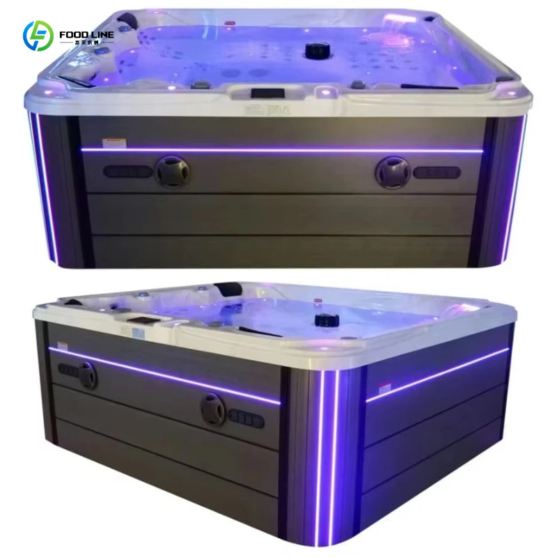 Heated Acrylic Inflatable Bubble Spa, 130 Jet Portable Massage Tub, Hot Whirlpool Pool for Garden & Patio