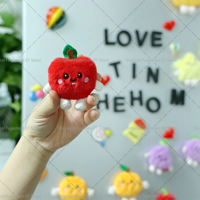 Cute Dessert Series Plush Toy Stuffed Food Cake Cookie Milktea Apple Peach Cartoon Fr uit Plush Fridge Magnets Kid Birthday Gift