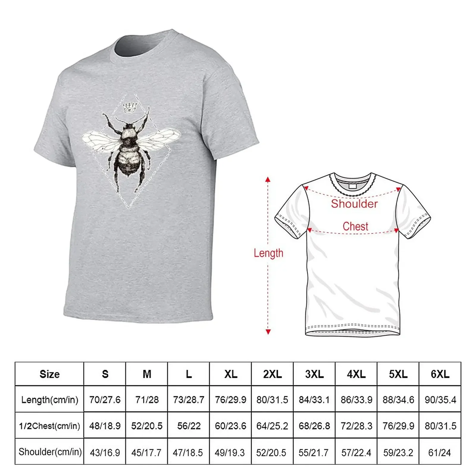 Queen Bee T-Shirt customizeds graphics kawaii clothes t shirt for men